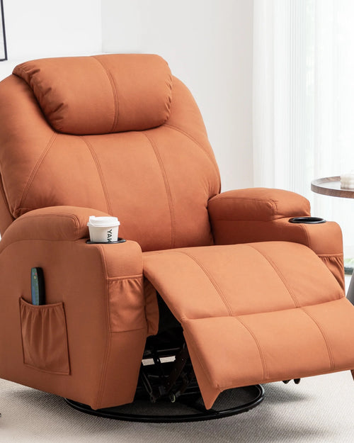 Modern home theater recliner with soft padding and recline function