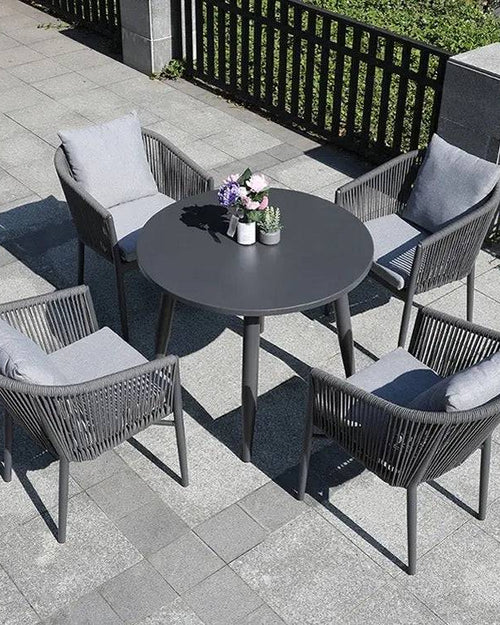 Luxury wicker chairs with round table