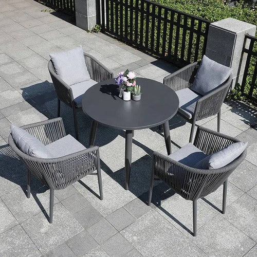 Luxury wicker chairs with round table