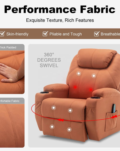 Lardo reclining armchair with soft fabric