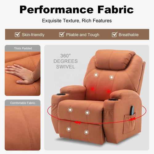 Luxury Orange Lardo premium recliner chair in Mumbai