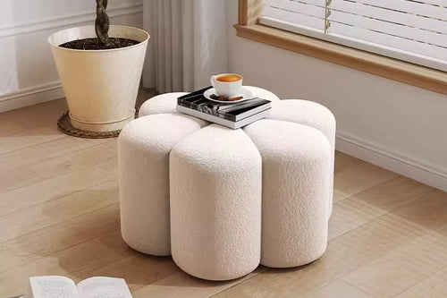 Petal Luxury Pouf — a sculptural, playful accent pouf designed for modern interiors. Use it as seating, décor, or a stylish functional art piece. Luxury Furniture Online by Chair Collective