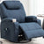 Side view of Lardo recliner in luxury living room setup