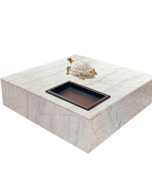 Luxurious white marble center table