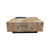 Brown marble coffee table with tray