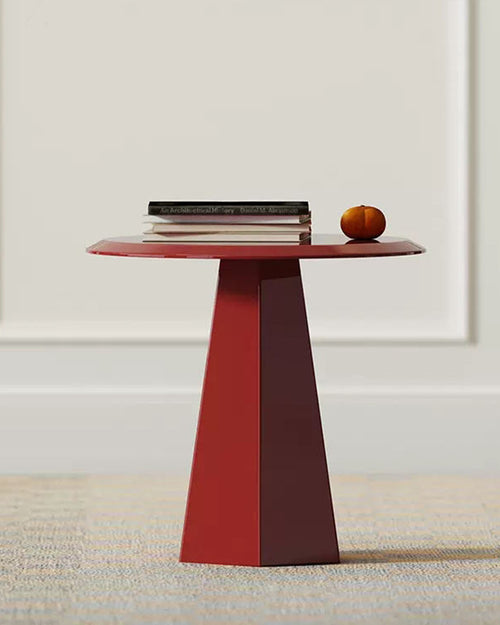 Stylish red Diamond accent table 