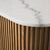 Corner close-up of coffee table