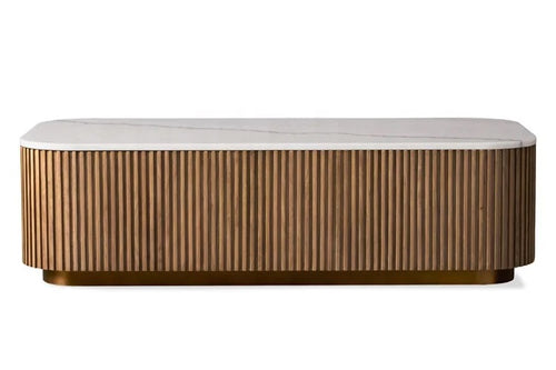 Luxury coffee table with marble top