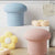 Blue pink modern shroom poufs
