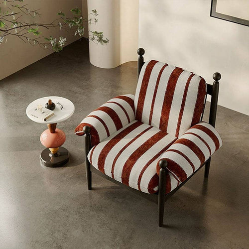 Top view of Sonny striped armchair chair