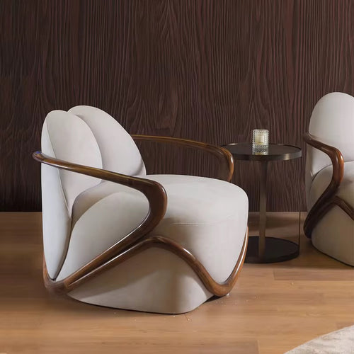 Redefine everyday seating with the Strom Accent Chair — Wooden luxury accent chair available online in India.