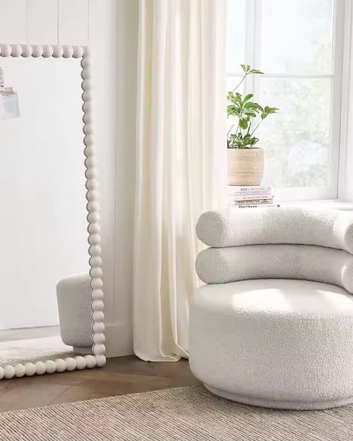 Swirl Accent  Chair in white