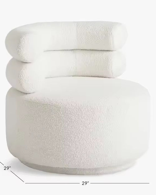 Dimensions of White Swirl Chair