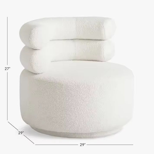Dimensions of White Swirl Chair