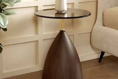 Modern side table with glass top