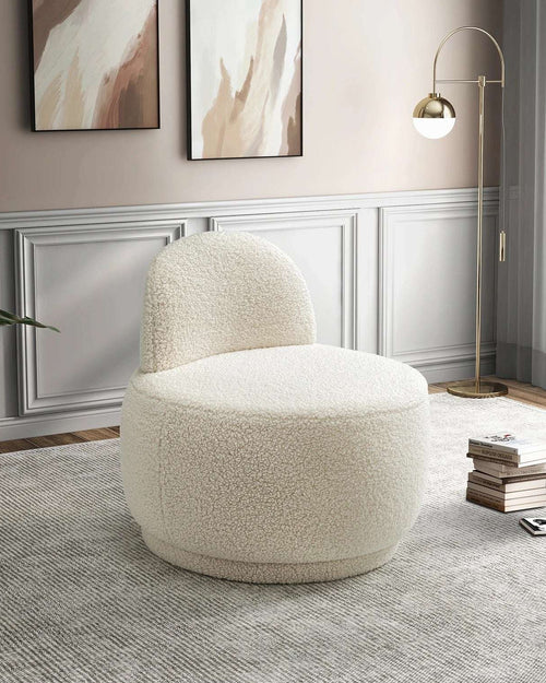 Beige Terry Armchairs shown together in living room