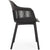 Black Toit chair with armrests shown from a side angle