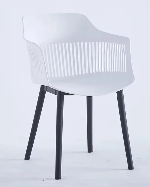 White Toit chair with black legs