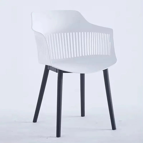 White Toit chair with black legs