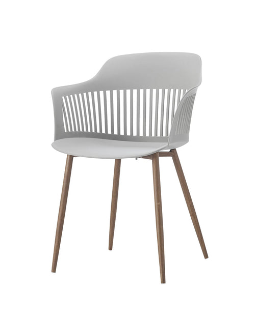 Light grey Toit chair with wooden legs 