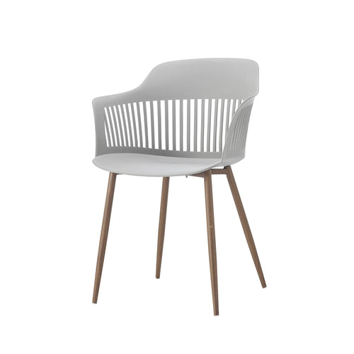 Light grey Toit chair with wooden legs 