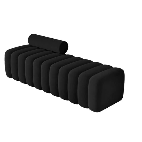 Stylish tonino sculptural black bench 
