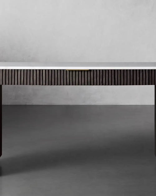 Modular console table with marble-top