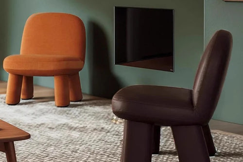 Tumble Chair in various bright velvet colors