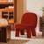 Tumble unique design chair in red velvet