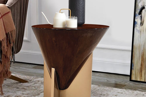Modern side table with a unique design 