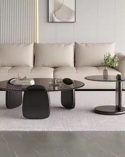 Set of Turkke coffee tables in large and small sizes