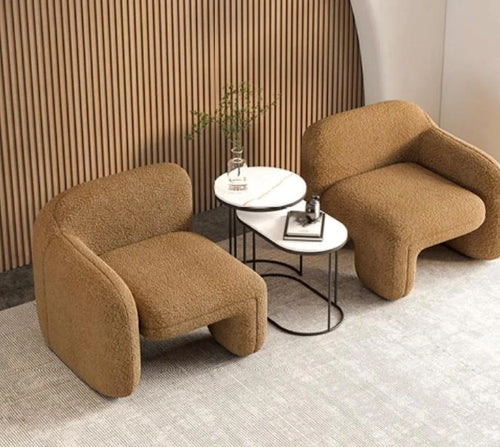 Stylish lounge chair in modern living room