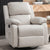 UNO minimalist recliner chair in neutral fabric tones