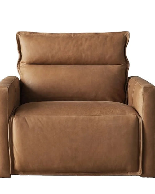 Flagship recliner chair with full-body cushioning and sleek design