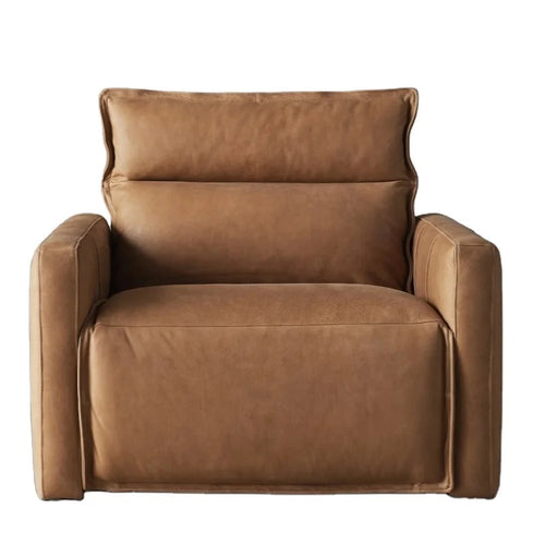 Flagship recliner chair with full-body cushioning and sleek design