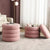 Unio Pouf in pink with hidden storage