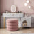Unio Pouf in Pink with elegant ring design