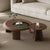 Vasco wooden and glass coffee table set in a modern living room
