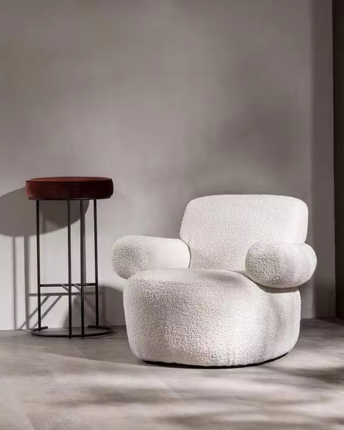 Side view of white Duramo Chair