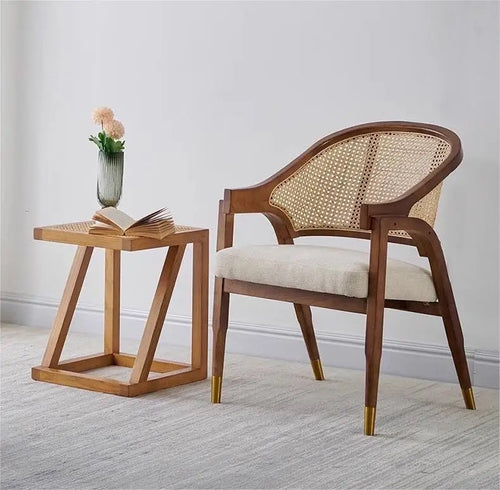 Side view of wooden Juno chair