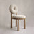 Yang Japandi dining chair in white ash wood with bouclé fabric