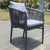 Yulo Wicker chair with a gray aluminum frame