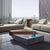 Modern Zenith marble wood coffee table