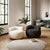 Black and white Brady Chairs in living room
