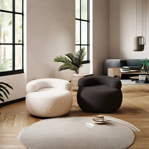 Black and white Brady Chairs in living room