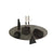Floating illusion coffee table with sculptural geometric shapes