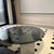 Modern geometry coffee table with round glass top
