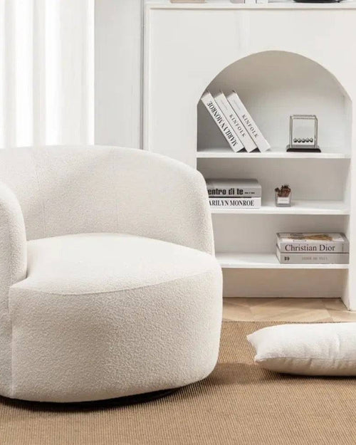 Comfortable Kalito white armchair