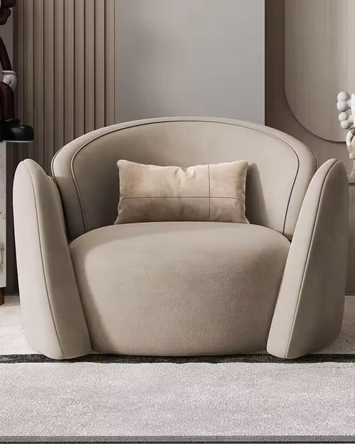 Front view of krillin accent chair 