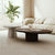 Contemporary teak coffee table in living room